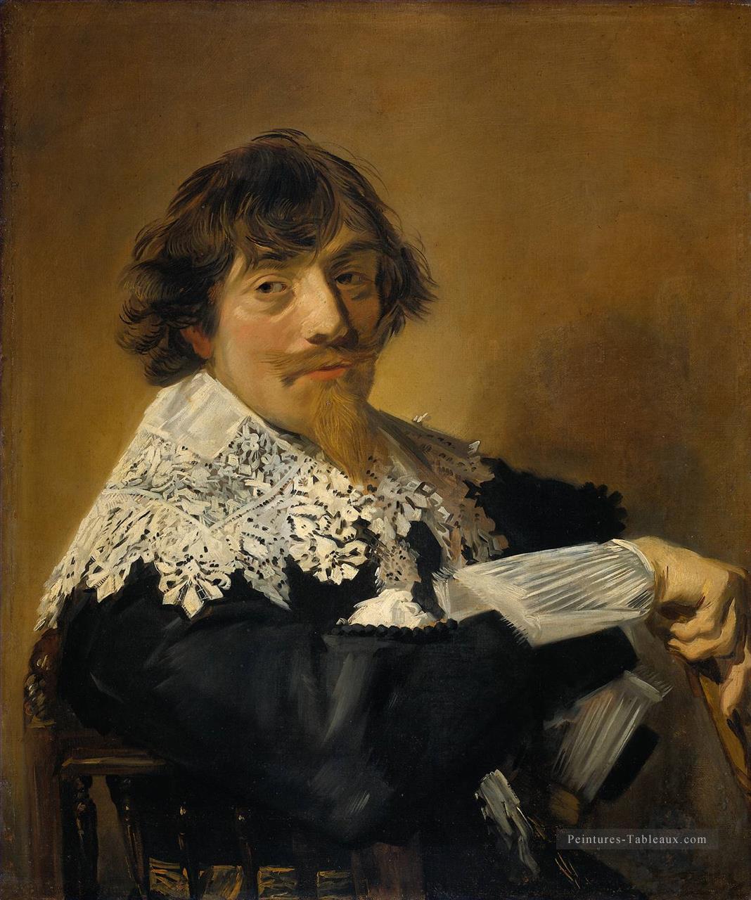 Portrait d’un homme peut être Nicolaes Hasselaer Siècle d’or néerlandais Frans Hals Peintures à l'huile
